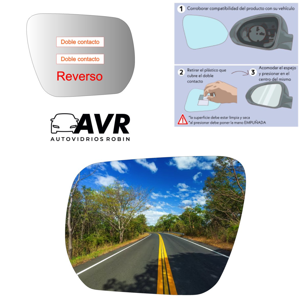 Espejo retrovisor Alternativo Panorámico Suzuki Nomade 2000-2006 - AutoVidriosRobin