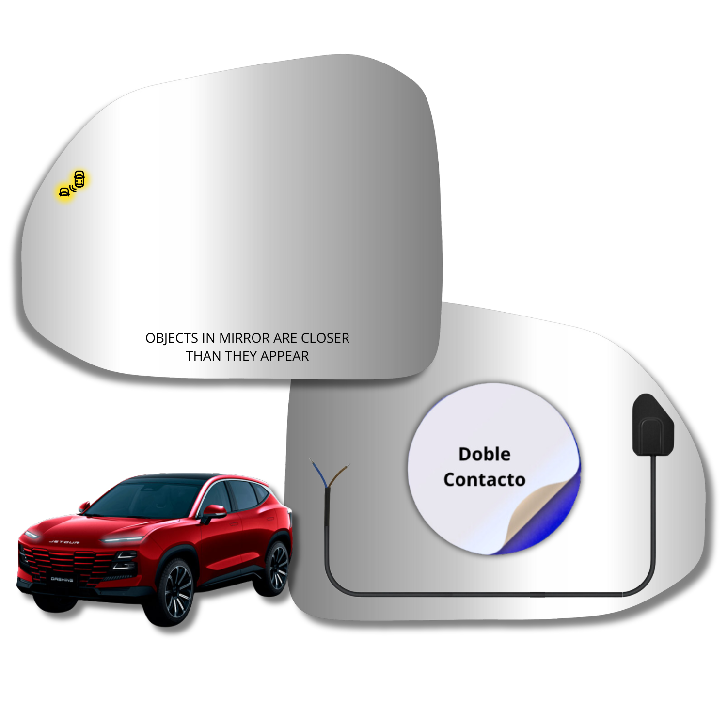 Espejo retrovisor Alternativo Panorámico c/Sensor Jetour Dashing 2023-2025 - AutoVidriosRobin