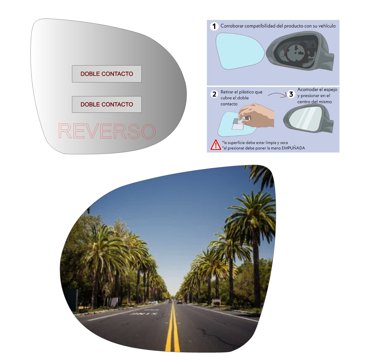 Espejo retrovisor Original Mahindra Xuv 500 2016-2022 - AutoVidriosRobin