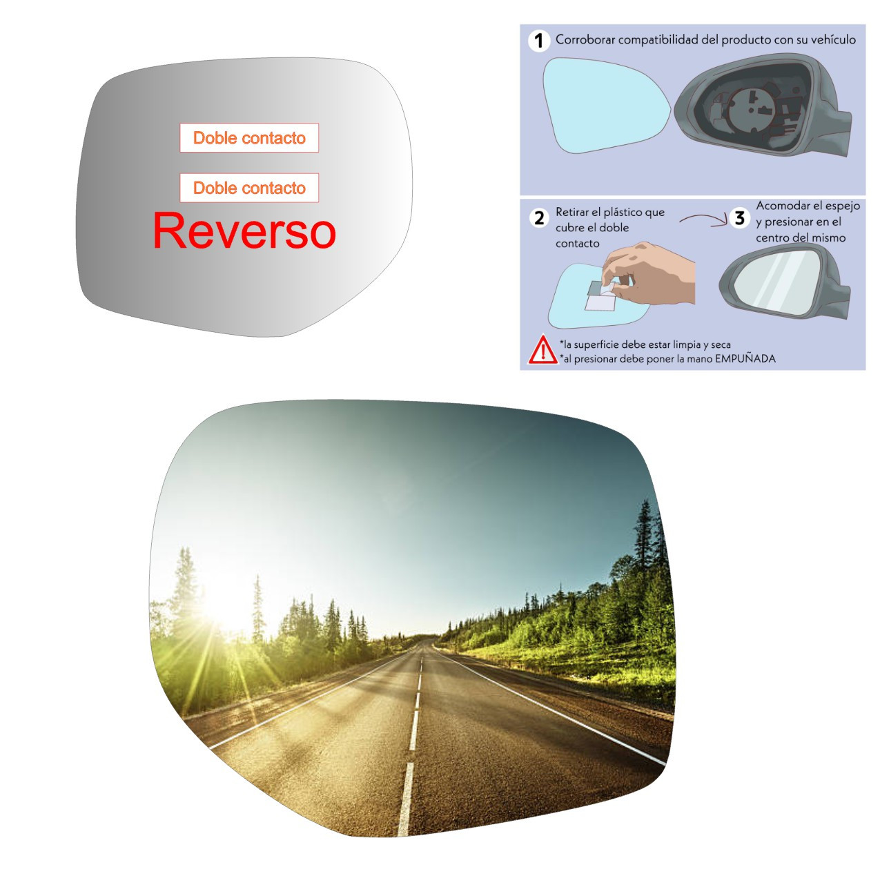 Espejo retrovisor Alternativo Panorámico JMC Vigus 2020-2024 - AutoVidriosRobin