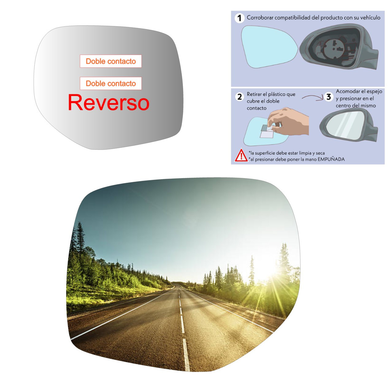 Espejo retrovisor Alternativo Panorámico JMC Vigus 2020-2024 - AutoVidriosRobin