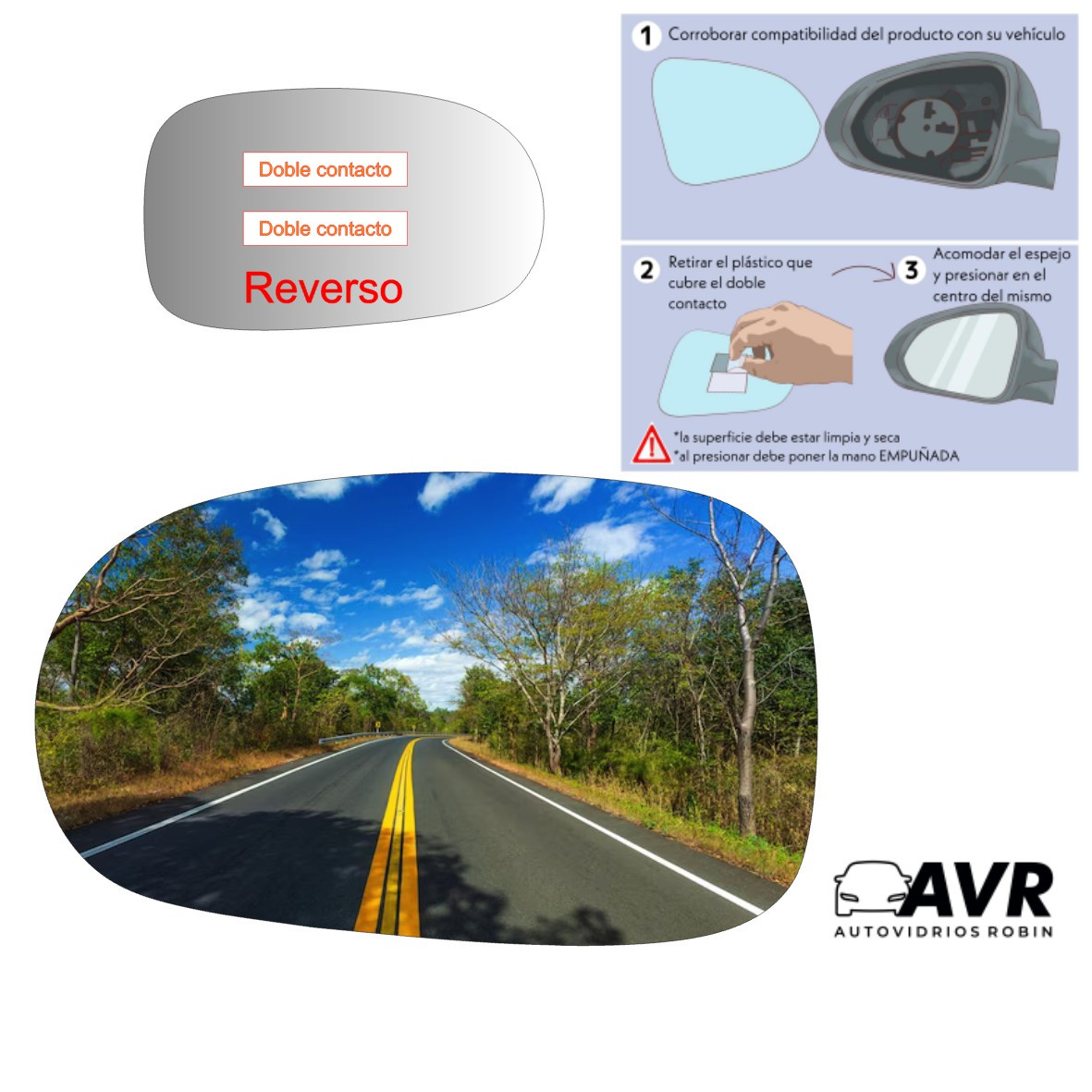Espejo retrovisor Original Samsung SM3 2005-2011 - AutoVidriosRobin