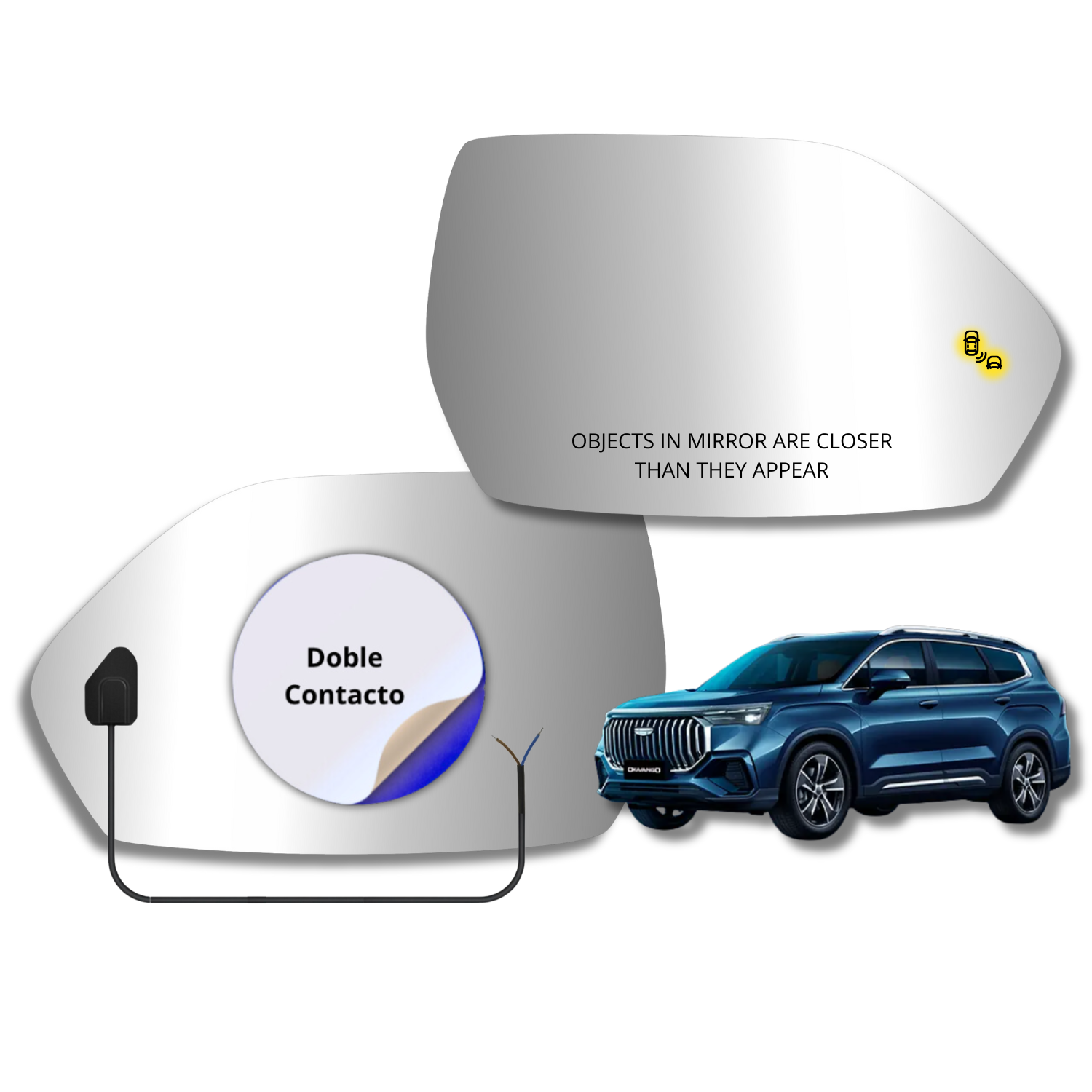 Espejo retrovisor Alternativo Panorámico c/Sensor Geely Okavango 2024-2027 - AutoVidriosRobin