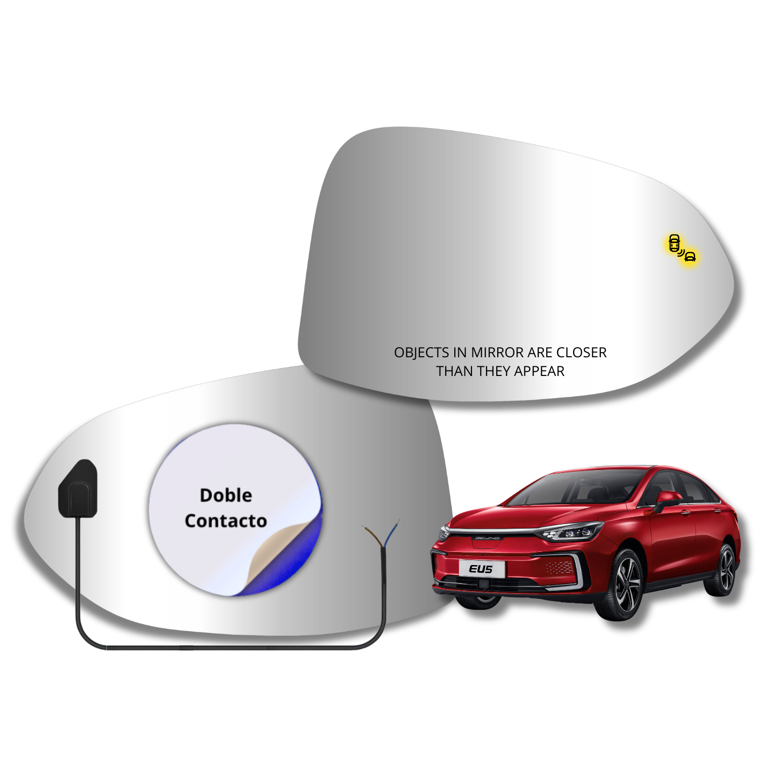 Espejo retrovisor Alternativo Panorámico c/Sensor Baic EU5 2023-2026 - AutoVidriosRobin