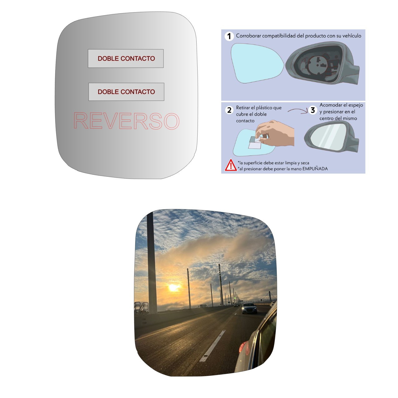 Espejo retrovisor Original Mitsubishi Montero 1996-2001 - AutoVidriosRobin