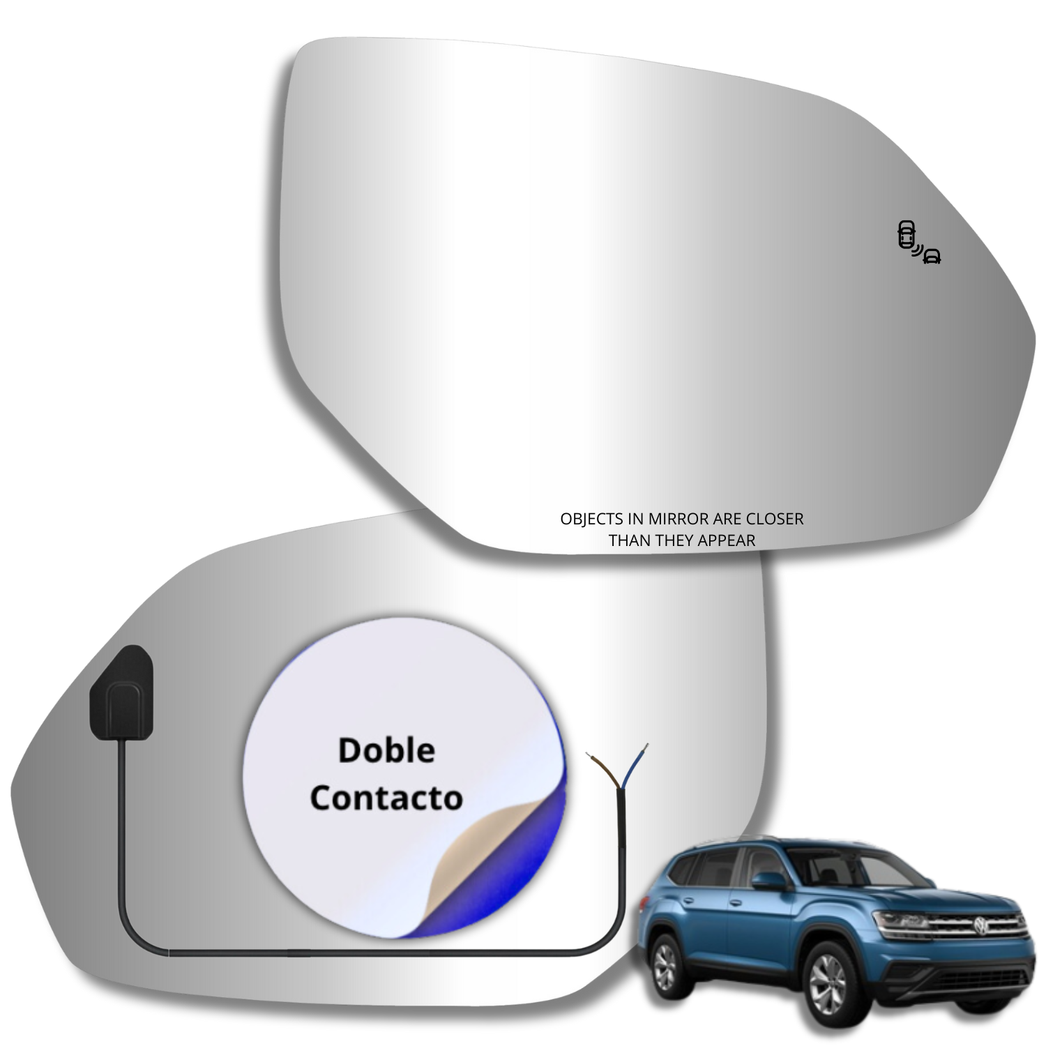 Espejo retrovisor Alternativo Panorámico c/Sensor Volkswagen Atlas / Teramont 2017-2022 - AutoVidriosRobin