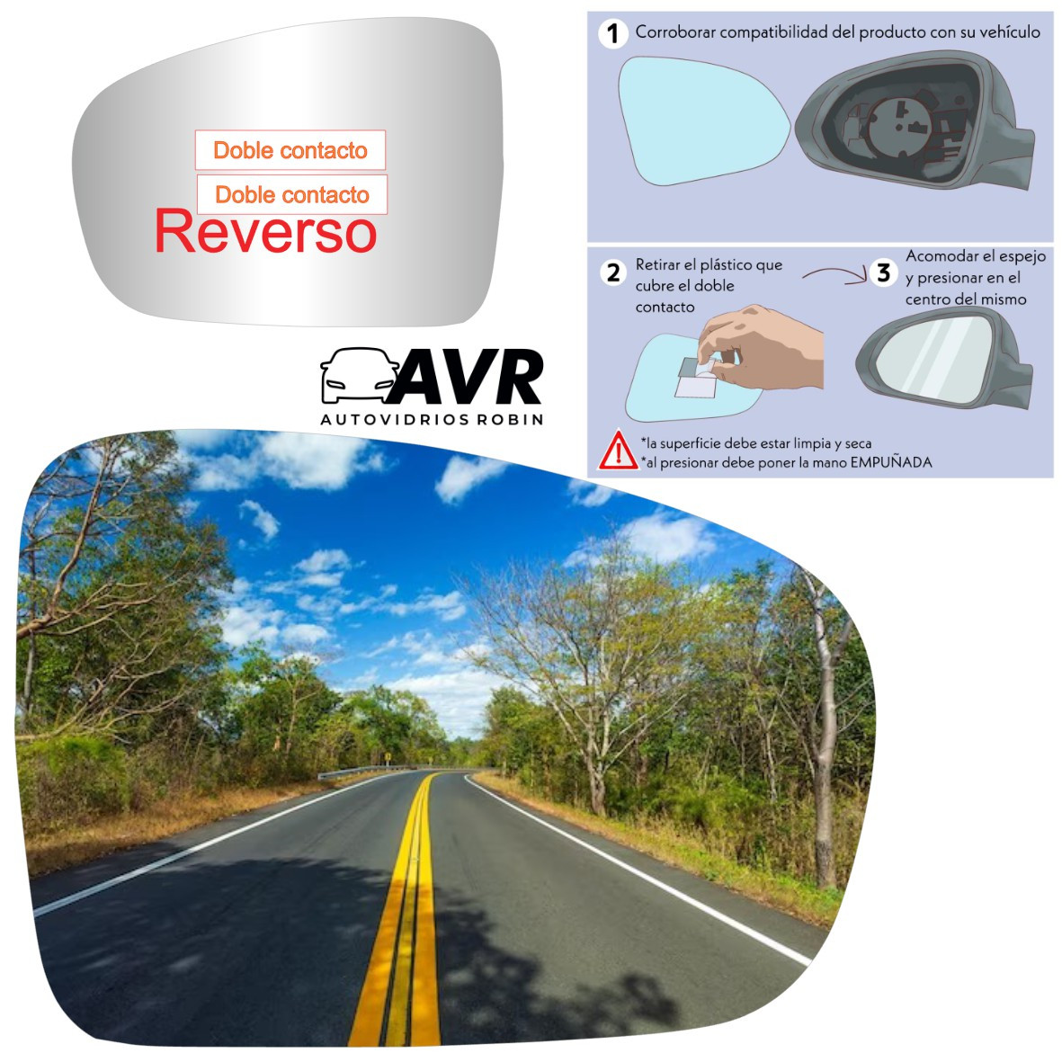 Espejo retrovisor Alternativo Panorámico Dongfeng AX4 2016-2022 - AutoVidriosRobin