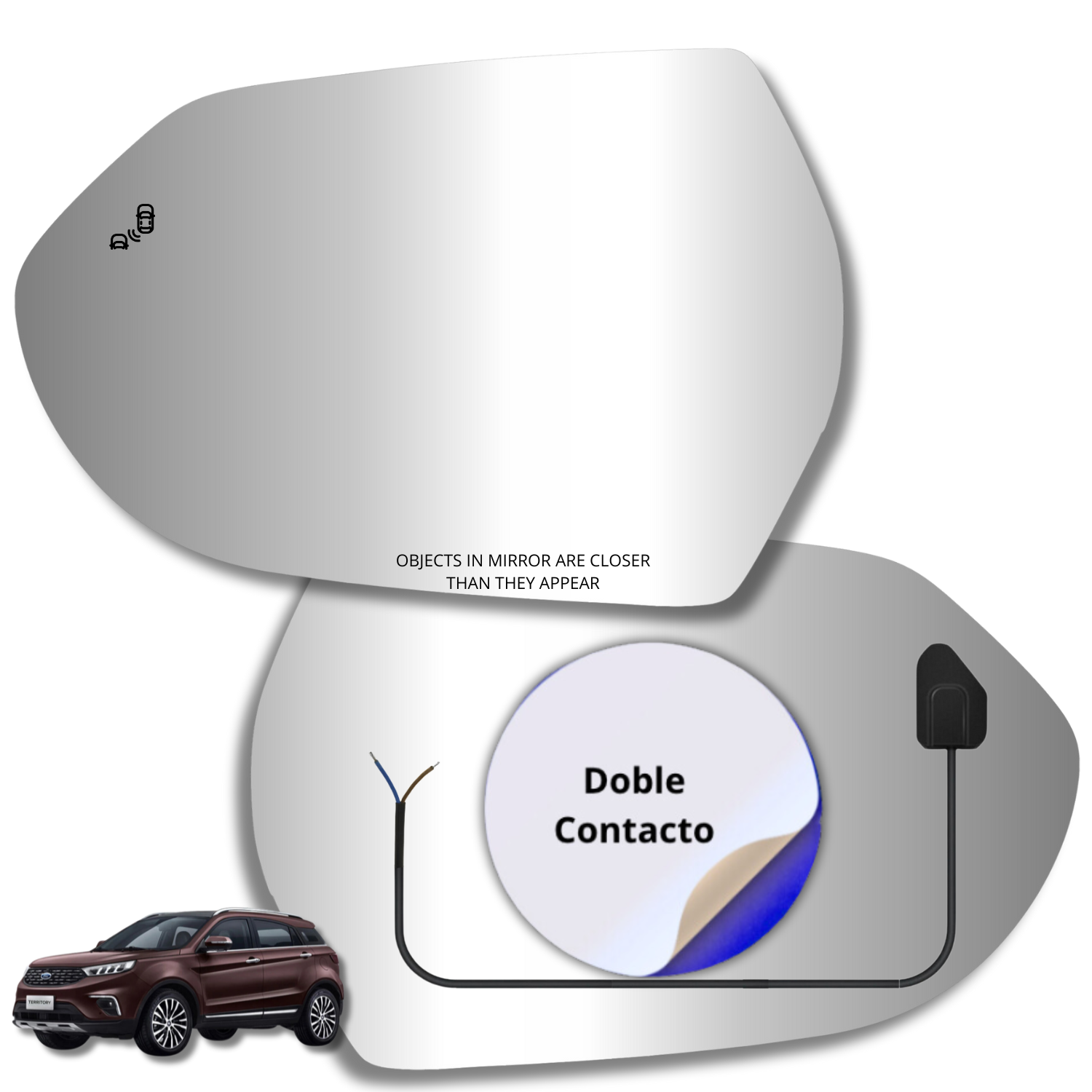 Espejo retrovisor Alternativo Panorámico Ford Territory 2019-2023 - AutoVidriosRobin