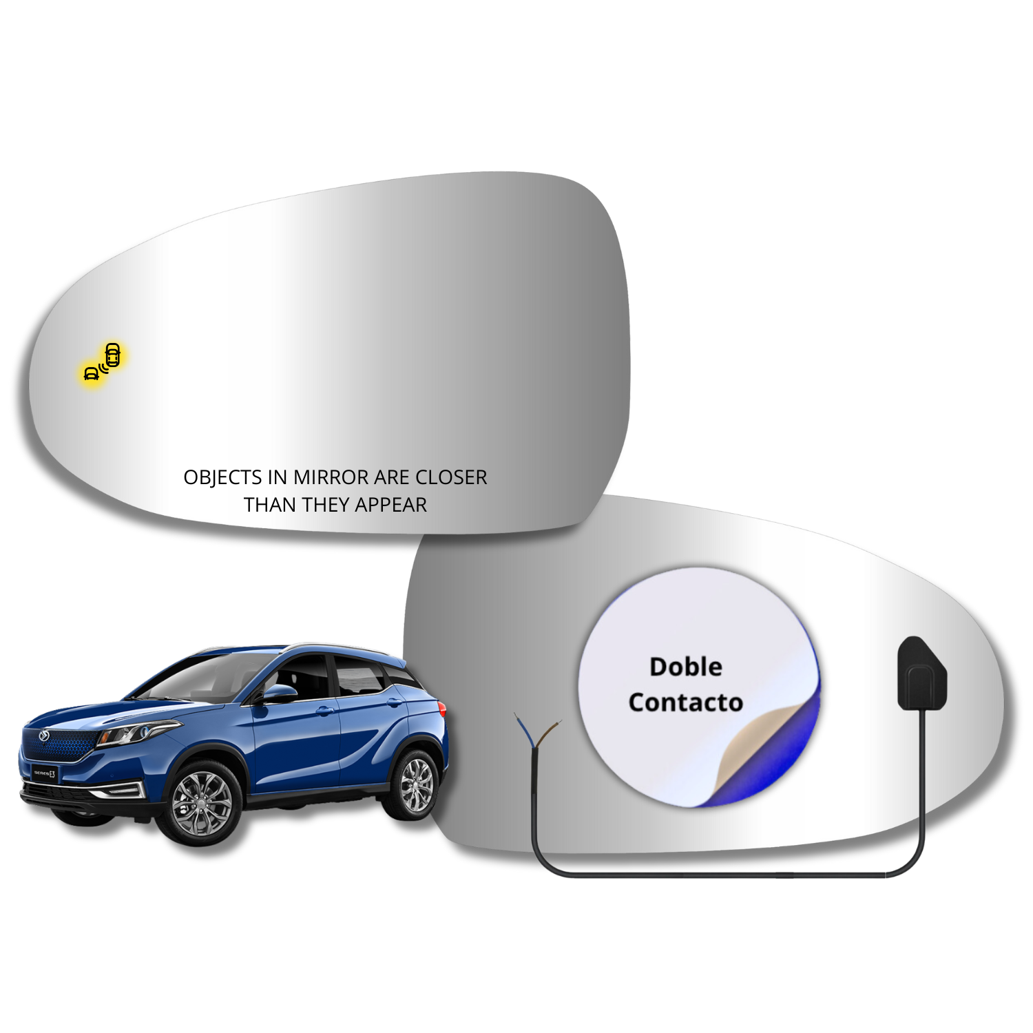 Espejo retrovisor Alternativo Panorámico c/Sensor DFSK Seres 3 2023-2026 - AutoVidriosRobin