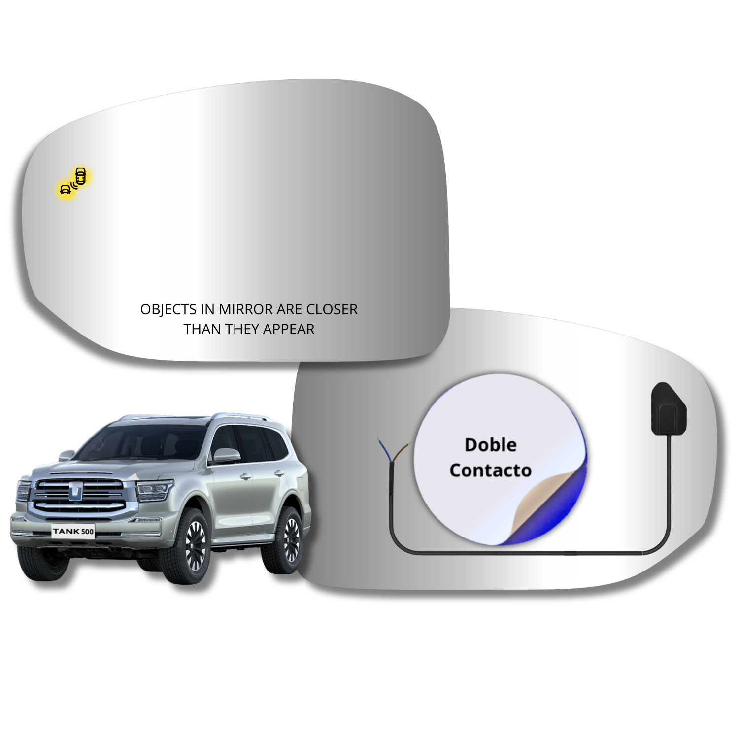 Espejo retrovisor Original Great Wall Tank 500 2023-2026 - AutoVidriosRobin