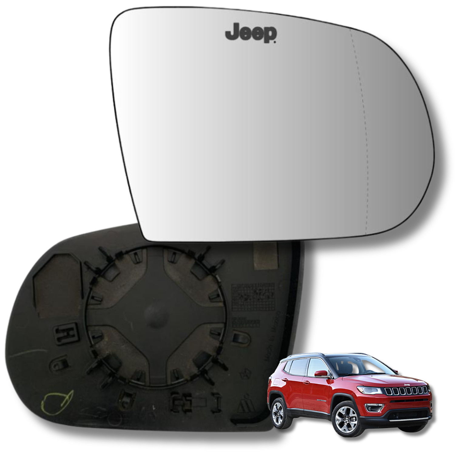 Espejo retrovisor Alternativo Panorámico c/Sensor Jeep Compass 2016-2022 - AutoVidriosRobin
