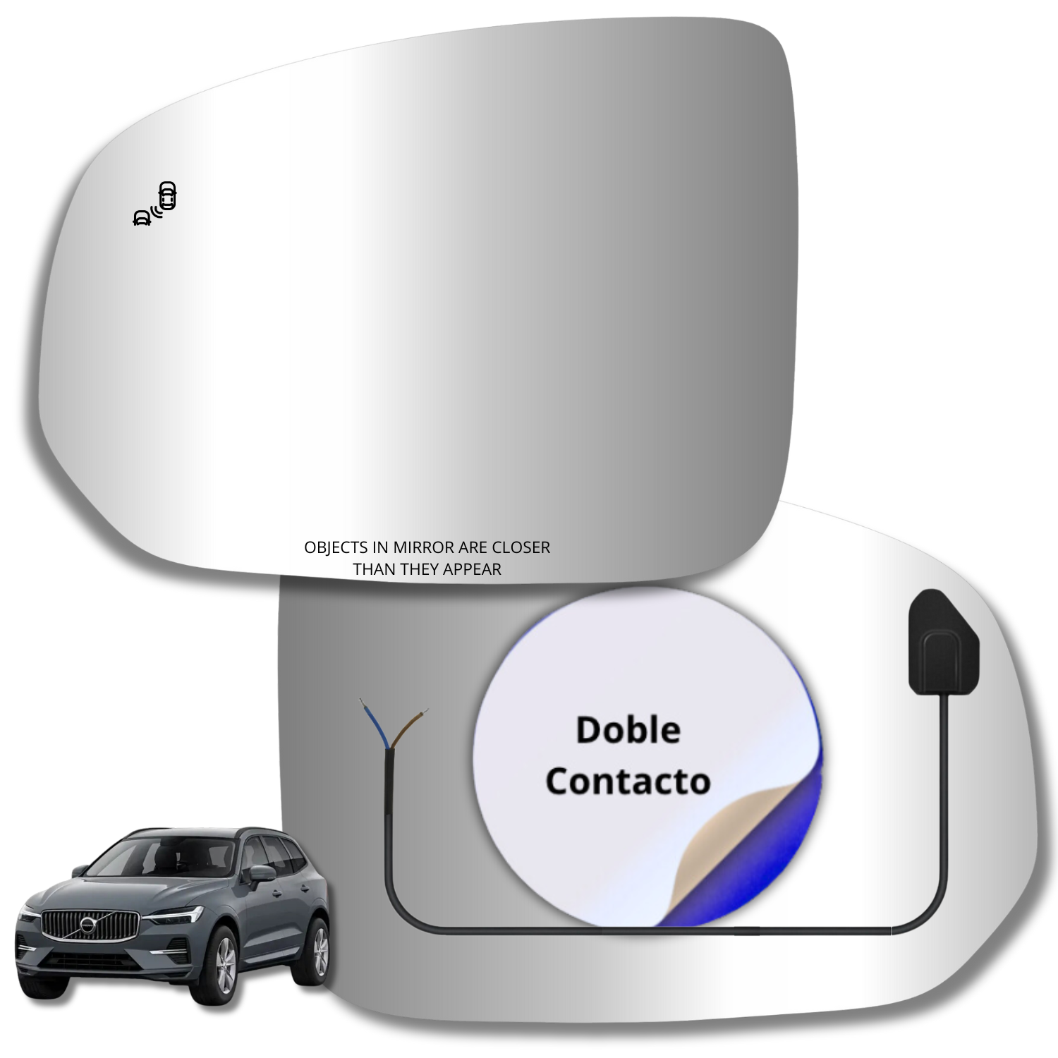 Espejo retrovisor Alternativo Panorámico Volvo XC60 2018-2022 - AutoVidriosRobin