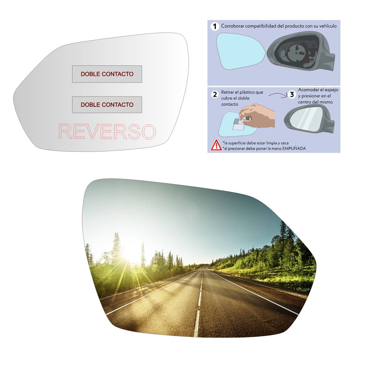 Espejo retrovisor Alternativo Panorámico c/Sensor DS 3 2023-2026 - AutoVidriosRobin