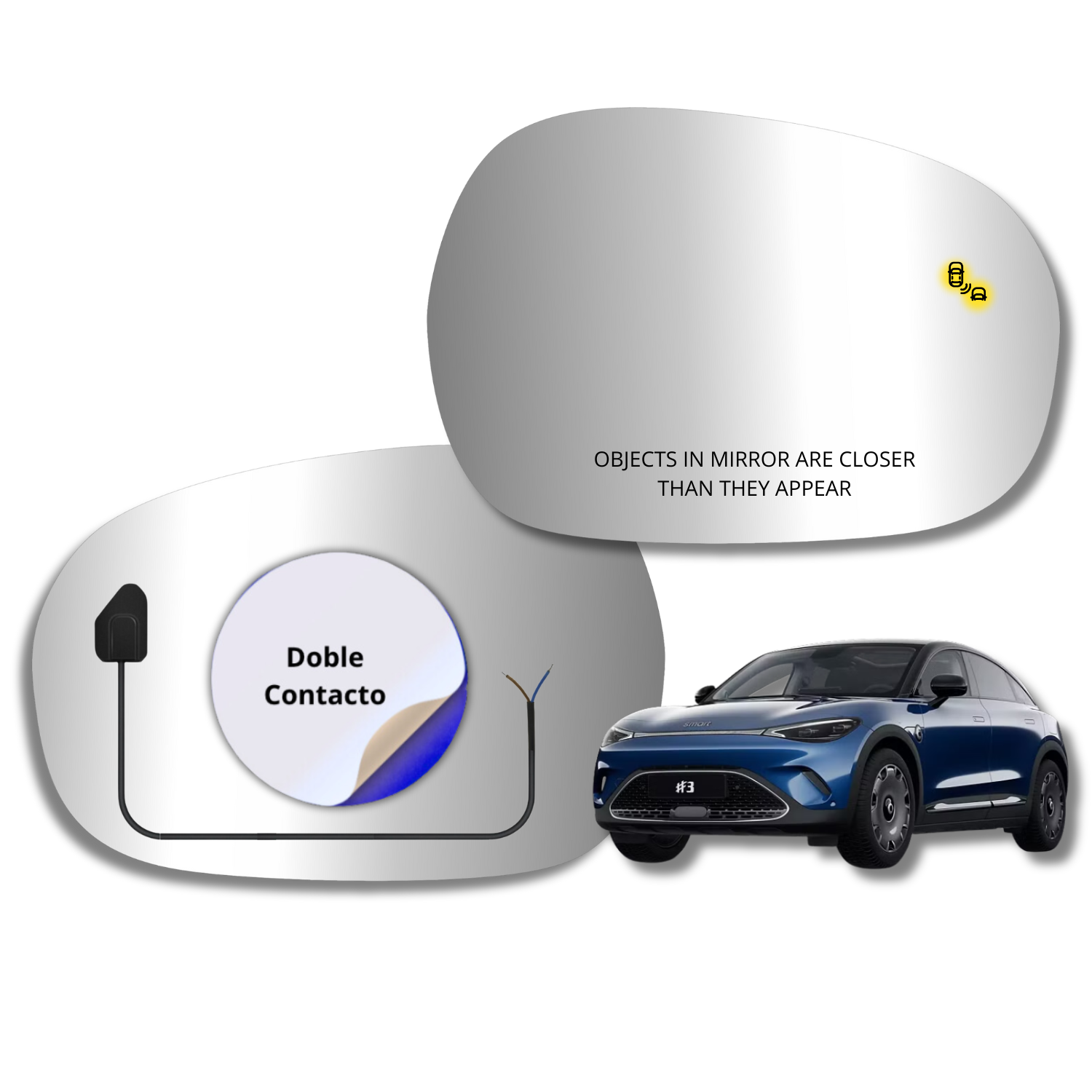 Espejo retrovisor Original Smart 3 2024-2027 - AutoVidriosRobin