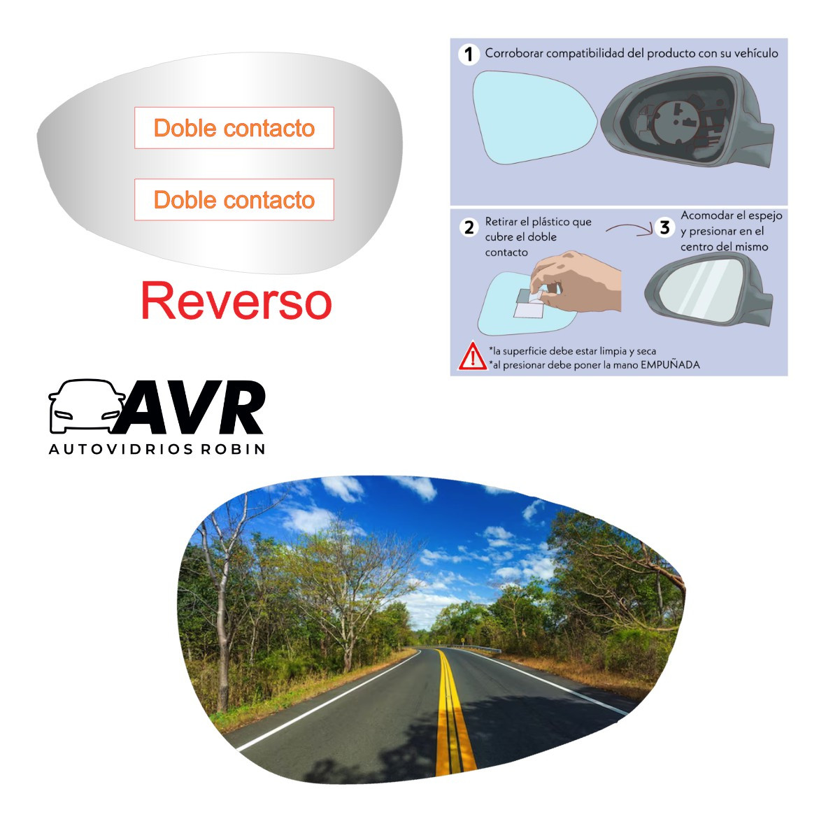 Espejo retrovisor Original Fiat 500 Punto 2007-2017 - AutoVidriosRobin