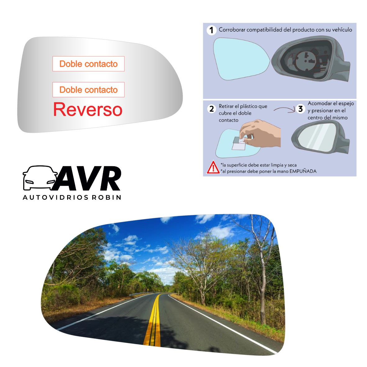 Espejo retrovisor Alternativo Panorámico Dodge Dakota 2009-2016