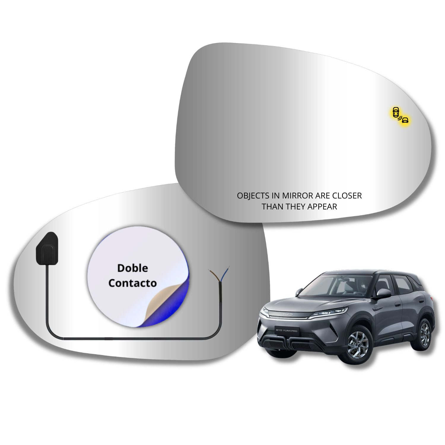Espejo retrovisor Alternativo Panorámico BYD Yuan Pro 2022-2026 - AutoVidriosRobin
