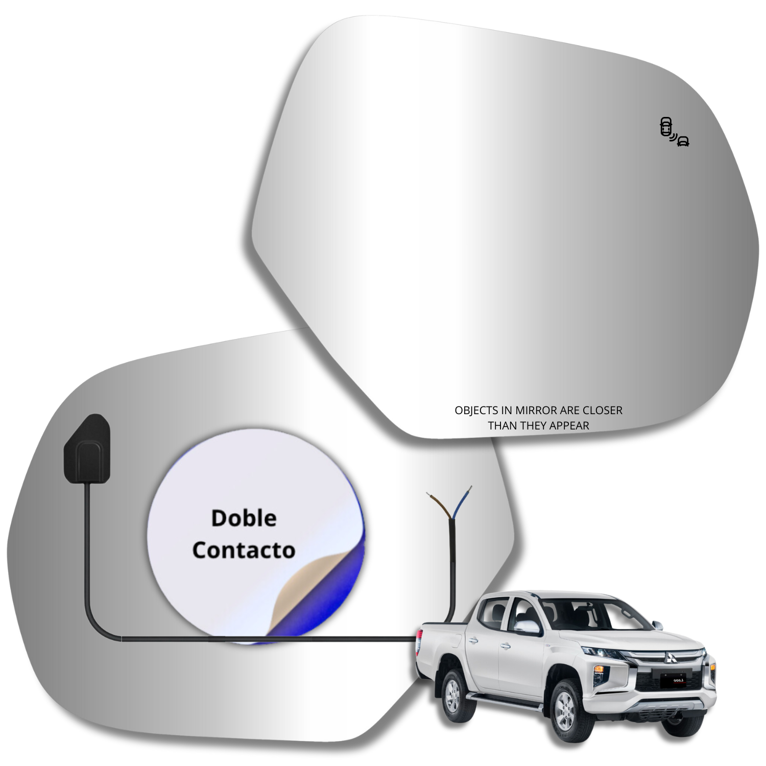 Espejo retrovisor Original Mitsubishi L200 2019-2024 - AutoVidriosRobin