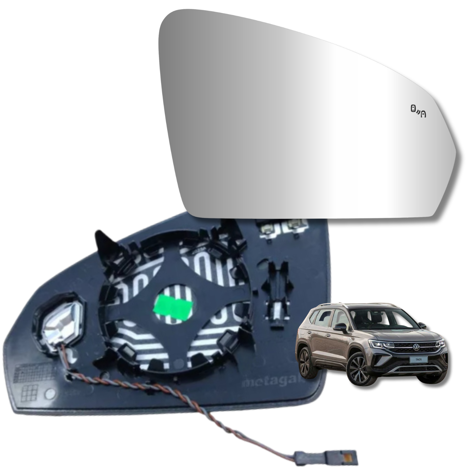 Espejo retrovisor Alternativo Panorámico Volkswagen Taos 2021-2023 - AutoVidriosRobin