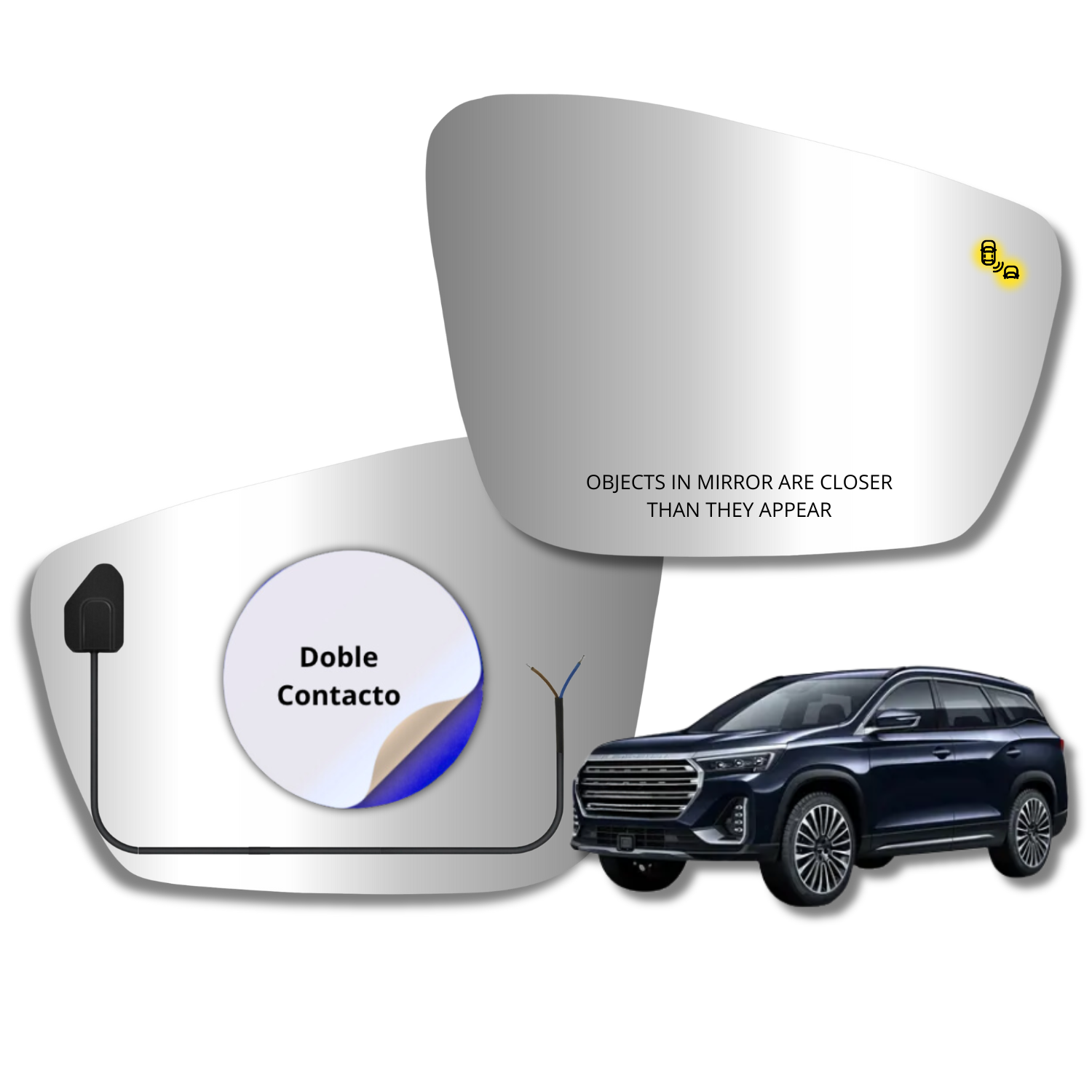 Espejo retrovisor Alternativo Panorámico Jetour X90 2023-2025 - AutoVidriosRobin