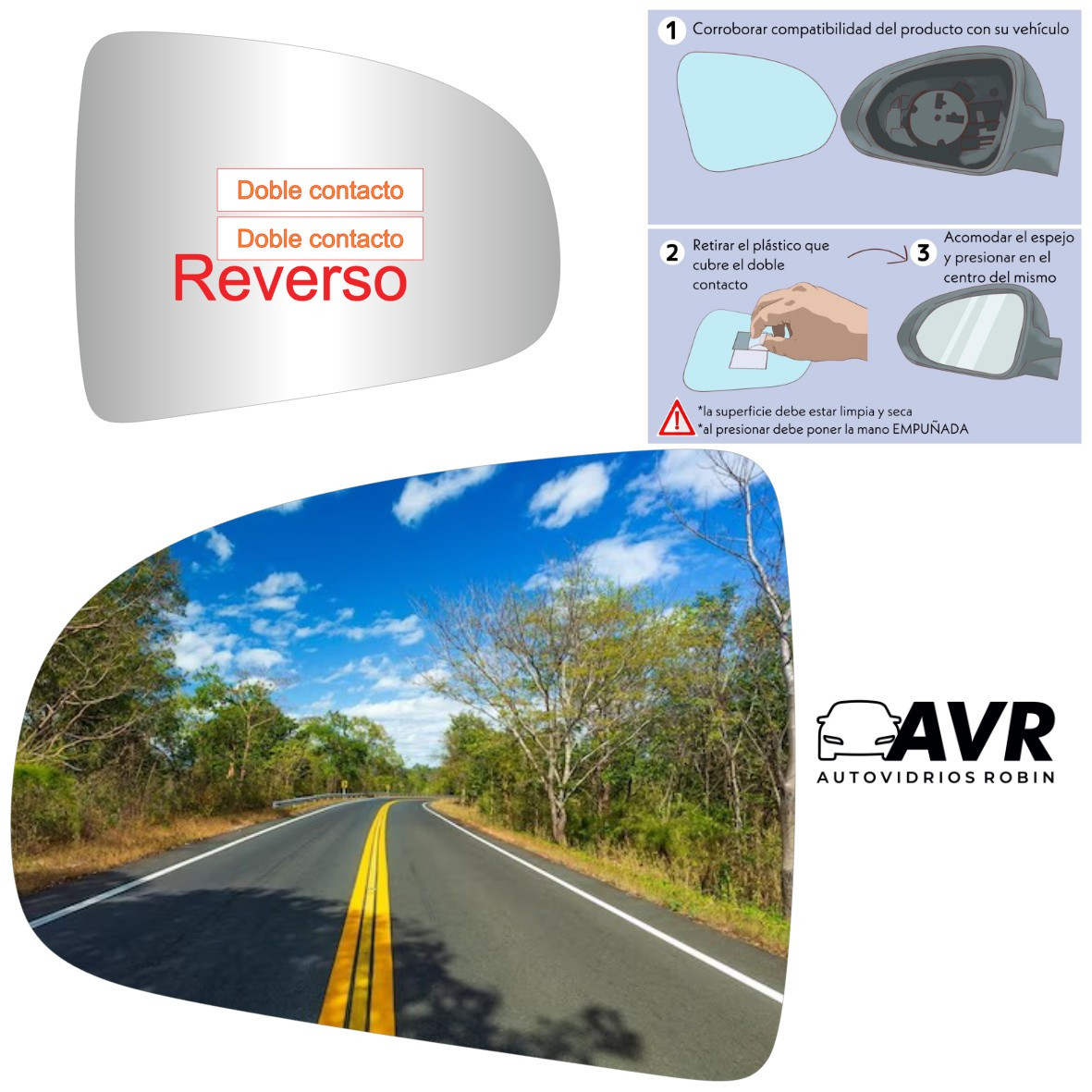 Espejo retrovisor Alternativo Panorámico Baic X25 2015-2022 - AutoVidriosRobin