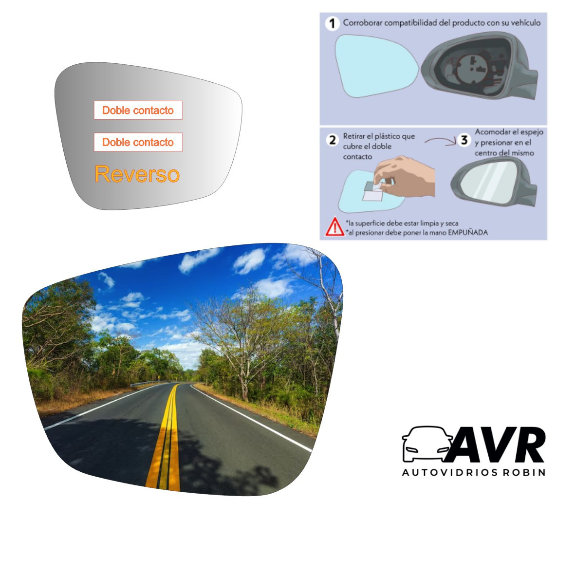 Espejo retrovisor Alternativo Panorámico MG 5 2017-2022 - AutoVidriosRobin