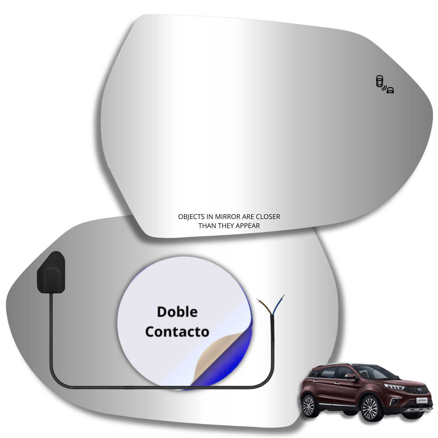 Espejo retrovisor Alternativo Panorámico Ford territory 2023-2025 - AutoVidriosRobin