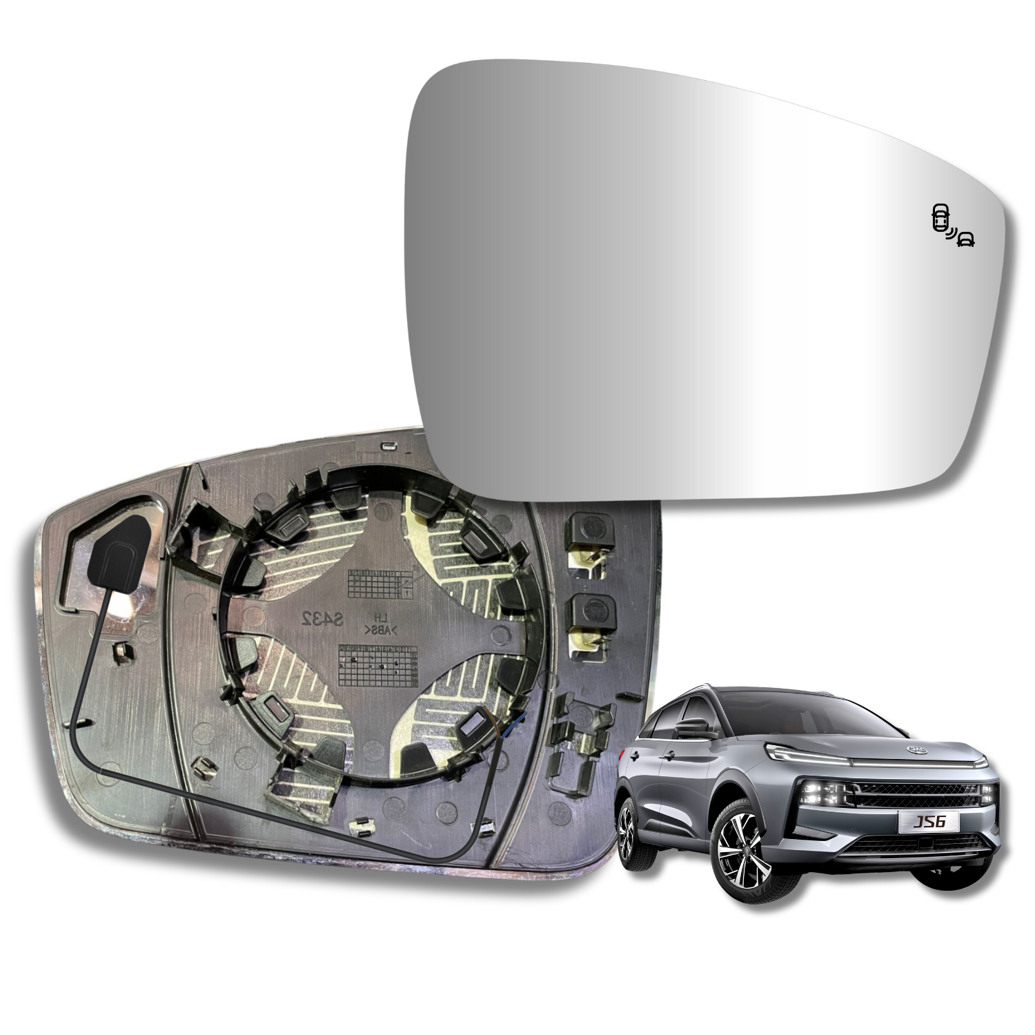 Espejo retrovisor Alternativo Panorámico Jac JS6 2023-2025 - AutoVidriosRobin