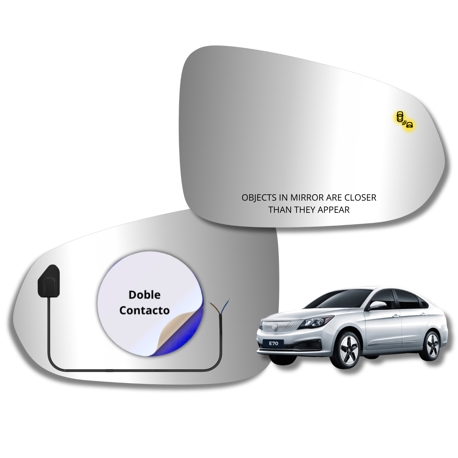 Espejo retrovisor Alternativo Panorámico c/Sensor Dongfeng E70 2024-2027 - AutoVidriosRobin