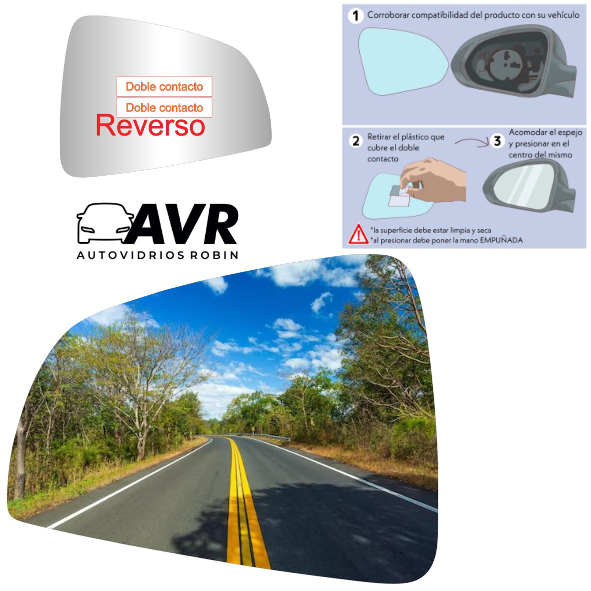 Espejo retrovisor Alternativo Panorámico Haima 2 2010-2017 - AutoVidriosRobin