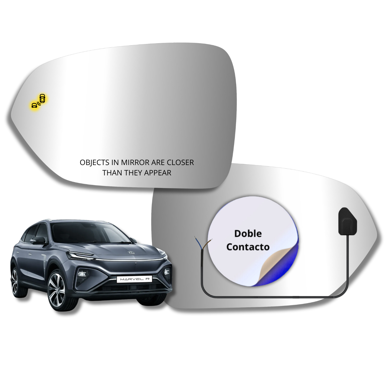 Espejo retrovisor Alternativo Panorámico c/Sensor MG Marvel R 2023-2026 - AutoVidriosRobin