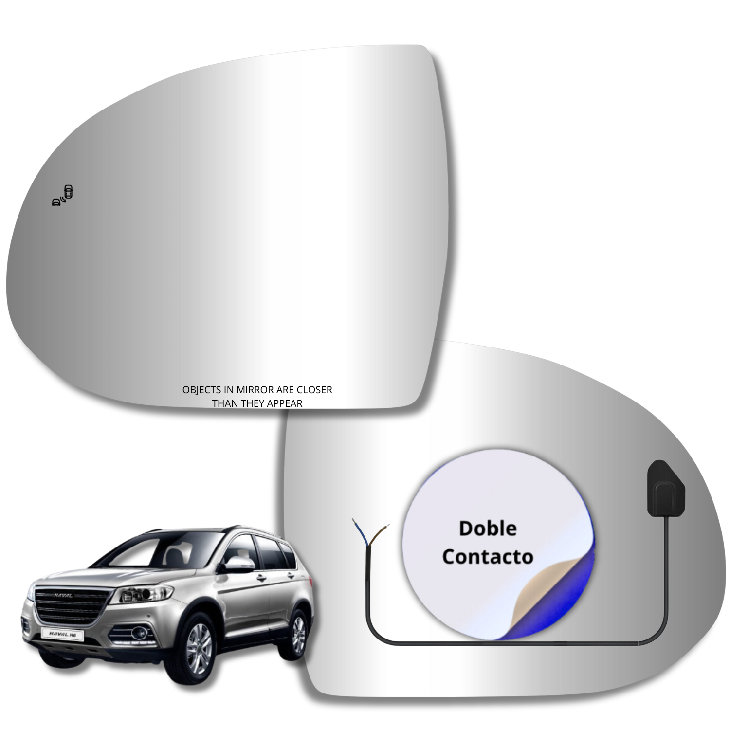 Espejo retrovisor Alternativo Panorámico c/Sensor Haval H6 2016-2020 - AutoVidriosRobin