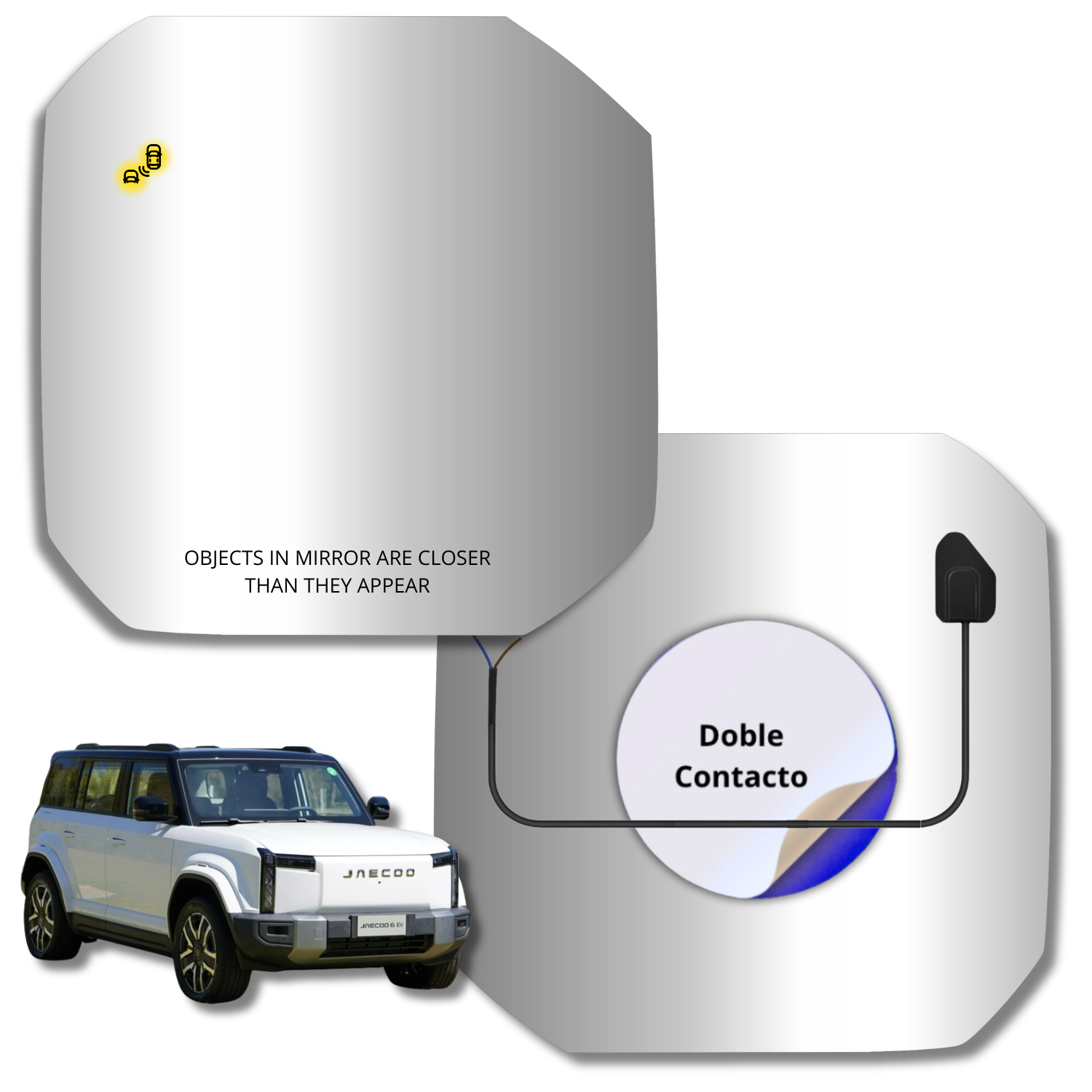 Espejo retrovisor Alternativo Panorámico c/Sensor Jaecoo 6 2025-2027 - AutoVidriosRobin