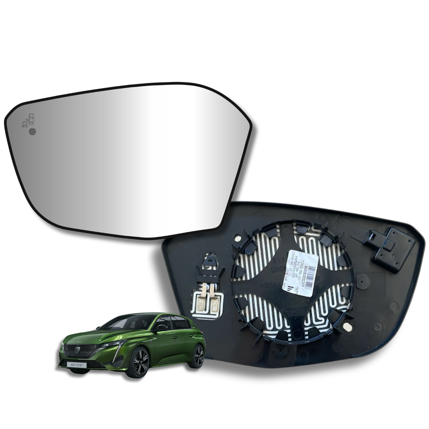 Espejo retrovisor Alternativo Panorámico c/Sensor Peugeot 308 2022-2025 - AutoVidriosRobin