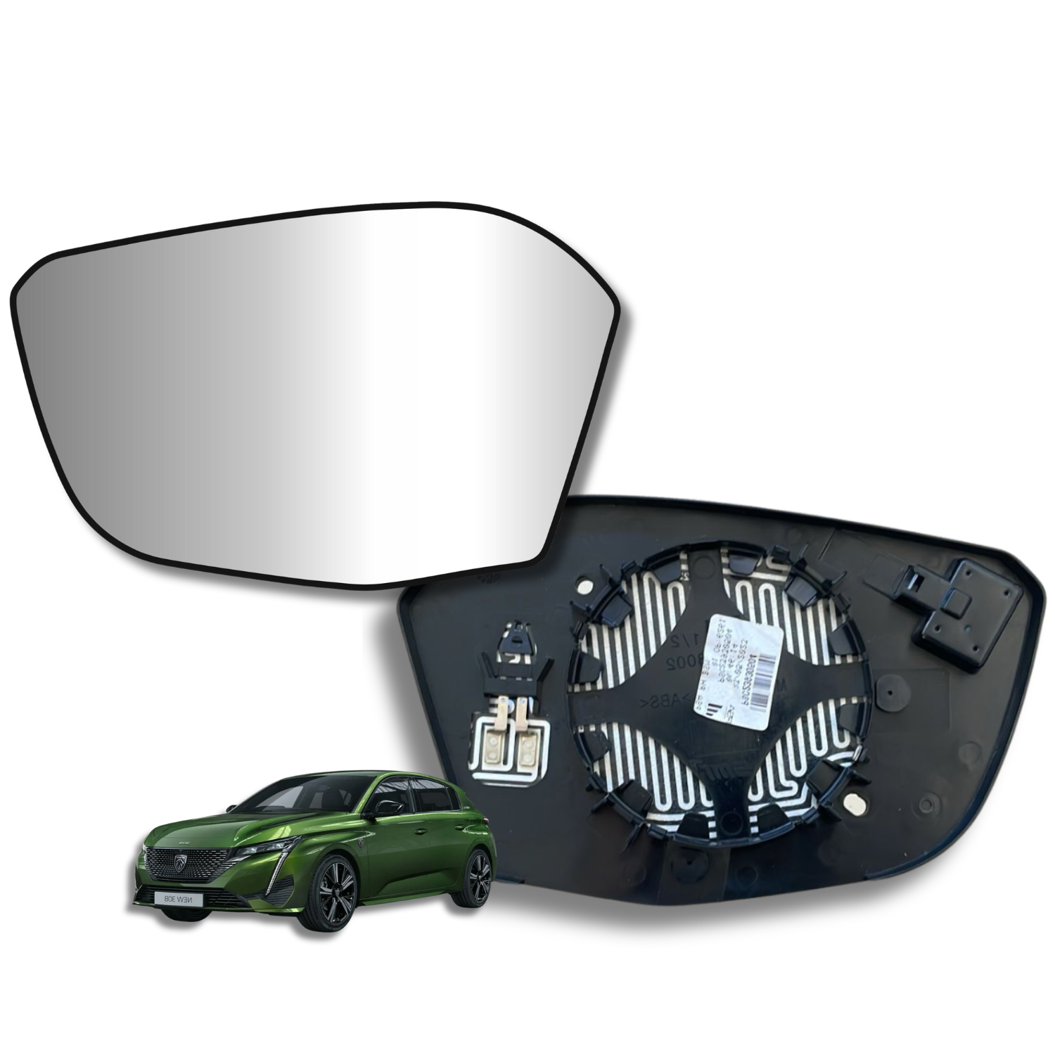 Espejo retrovisor Alternativo Panorámico c/Sensor Peugeot 308 2022-2025 - AutoVidriosRobin