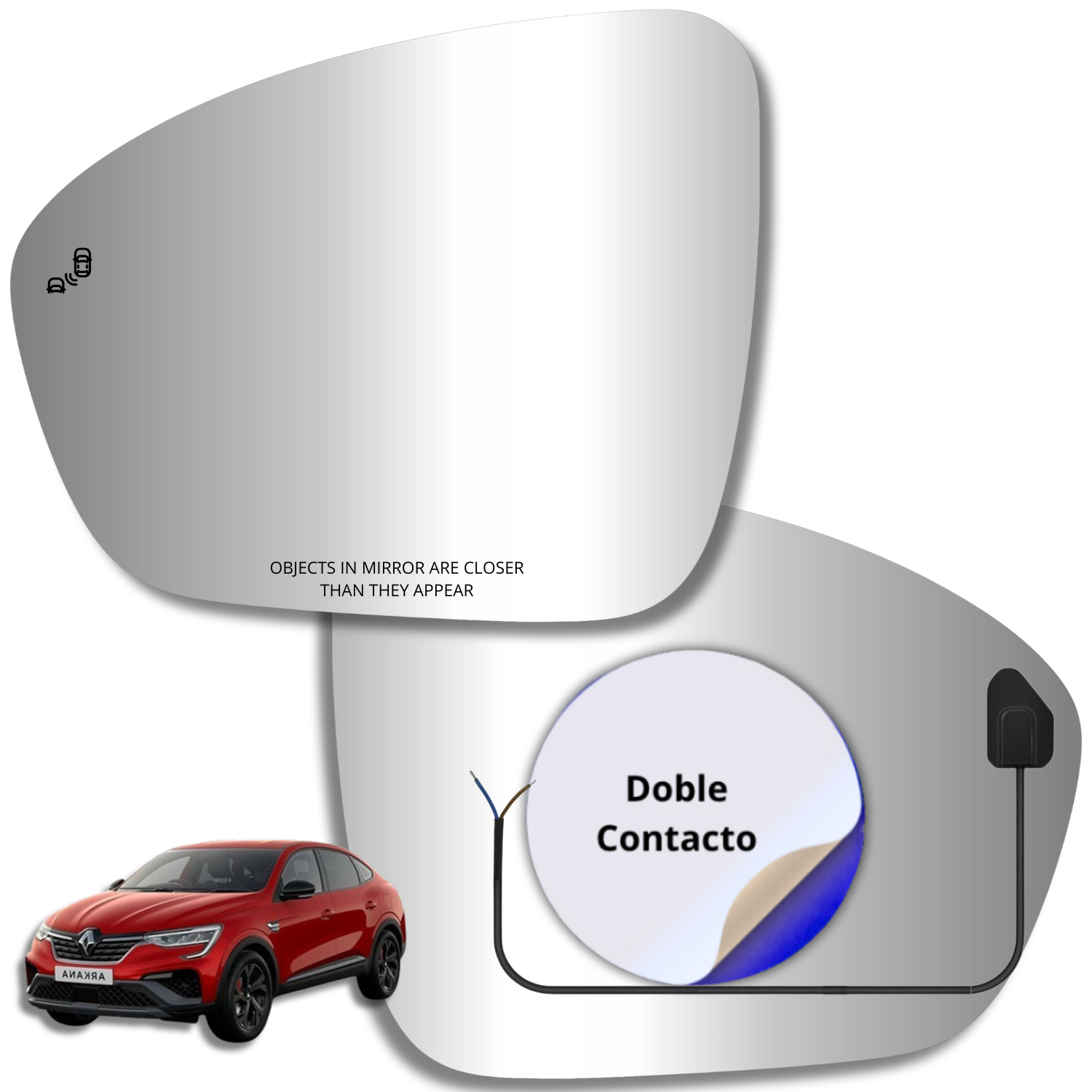 Espejo retrovisor Original Renault Arkana 2019-2023 - AutoVidriosRobin