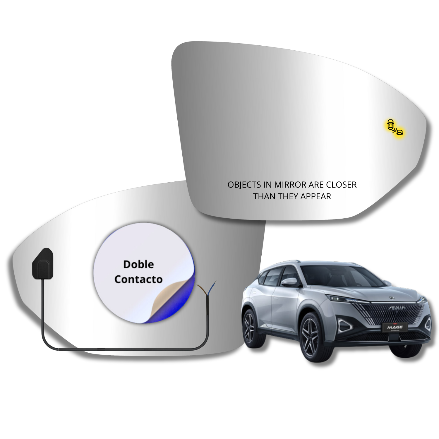 Espejo retrovisor Alternativo Panorámico c/Sensor Dongfeng Mage 2024-2027 - AutoVidriosRobin