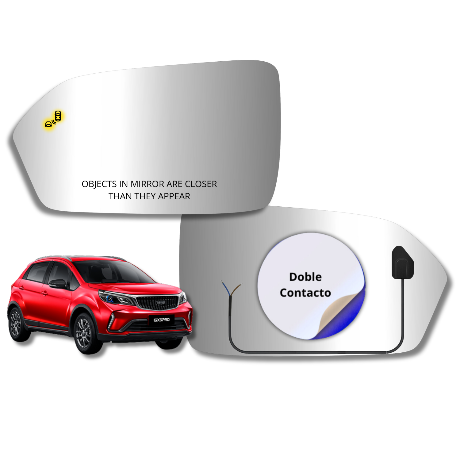 Espejo retrovisor Original Geely GX3 Pro 2023-2026 - AutoVidriosRobin