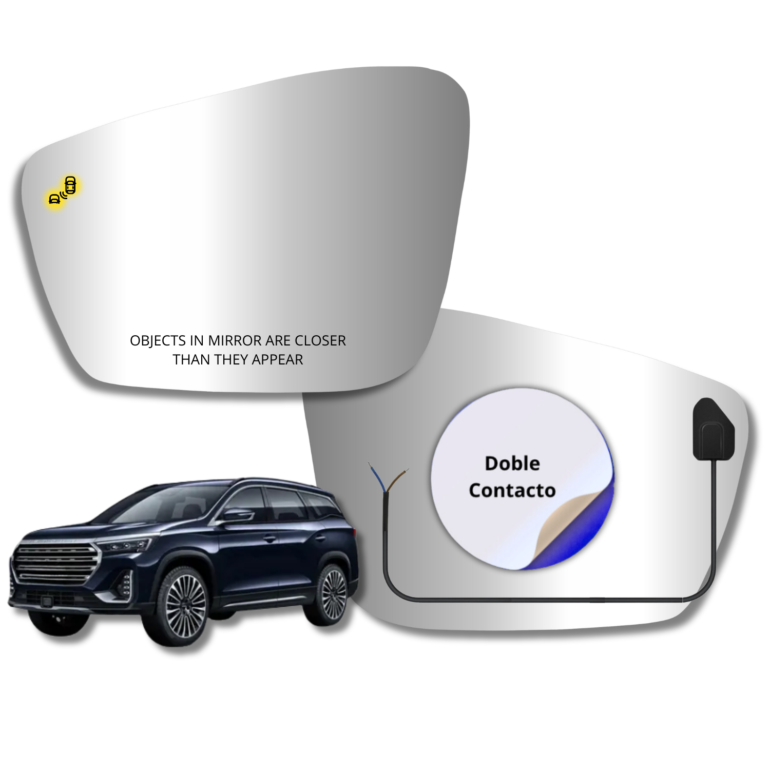 Espejo retrovisor Alternativo Panorámico c/Sensor Jetour X90 2023-2025 - AutoVidriosRobin