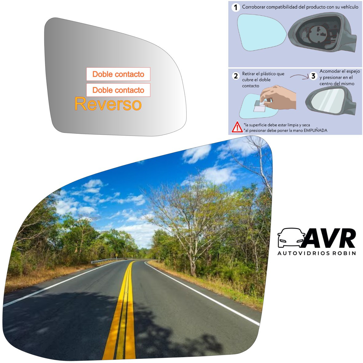 Espejo retrovisor Original Changan M201 2010-2022 - AutoVidriosRobin