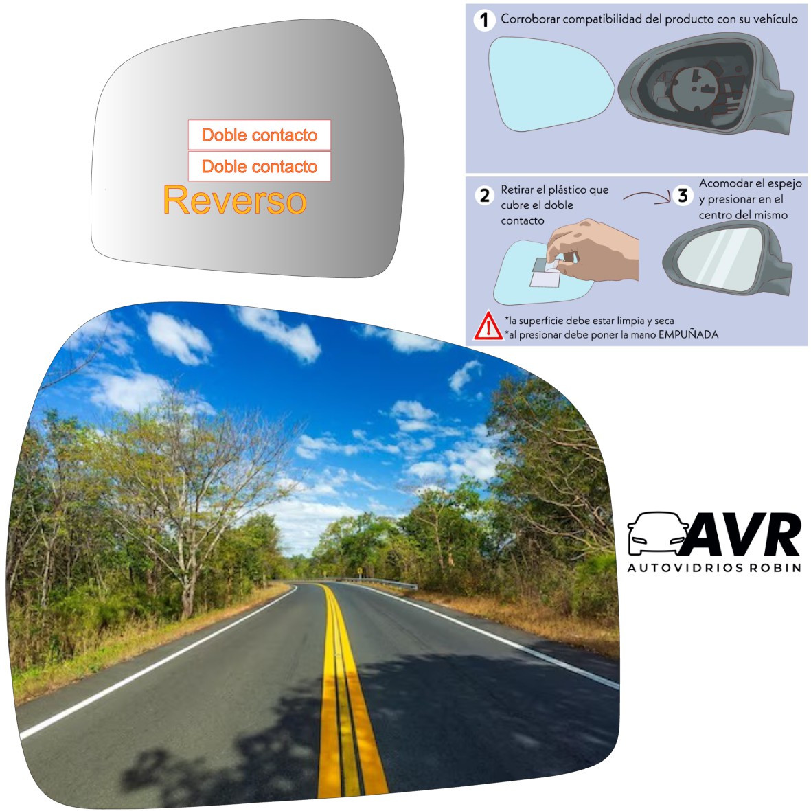 Espejo retrovisor Alternativo Panorámico Faw T80 Camion 2018-2022 - AutoVidriosRobin
