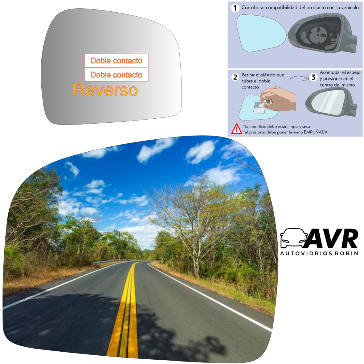 Espejo retrovisor Alternativo Panorámico Faw T80 Camion 2018-2022 - AutoVidriosRobin