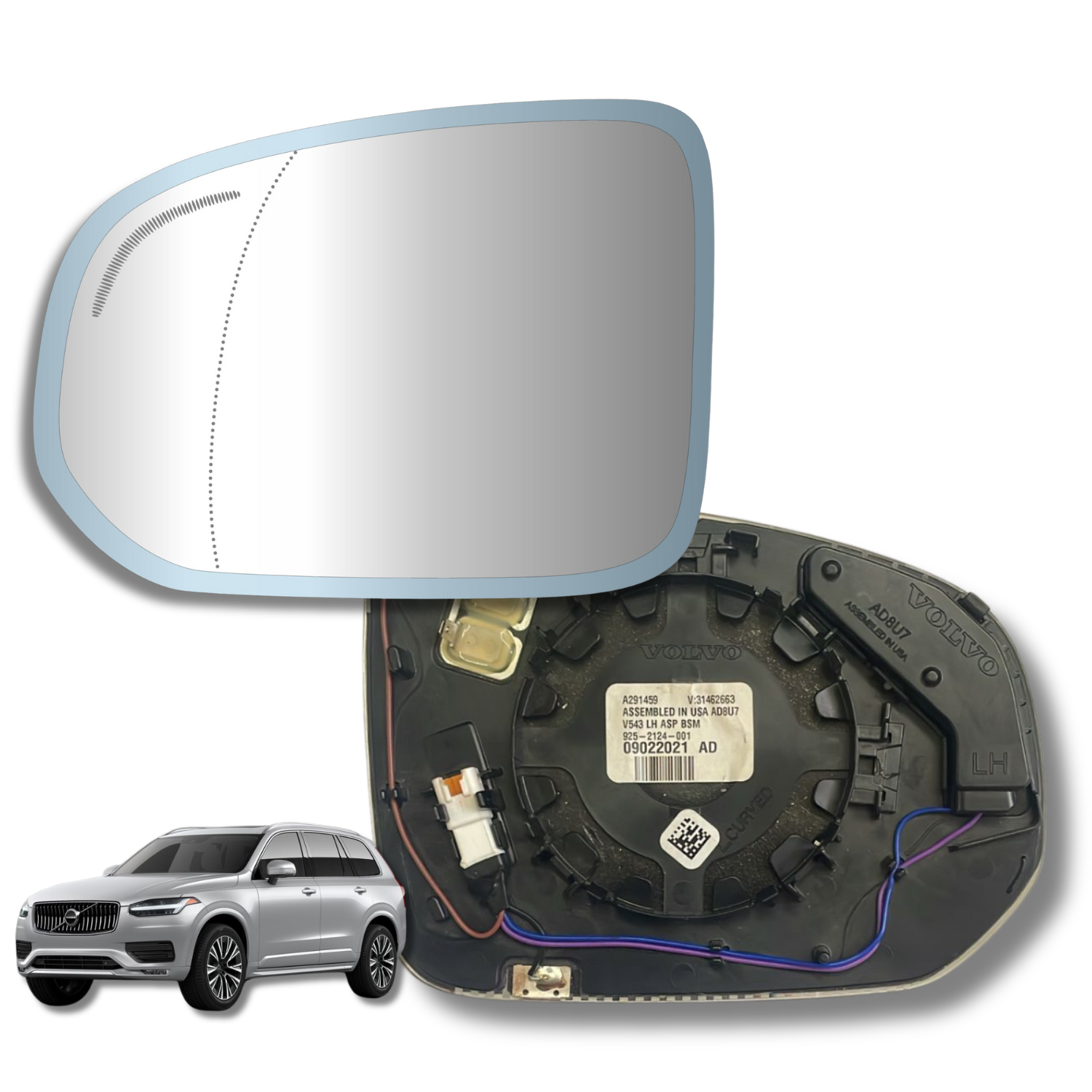 Espejo retrovisor Alternativo Panorámico Volvo XC70 2017-2021 - AutoVidriosRobin