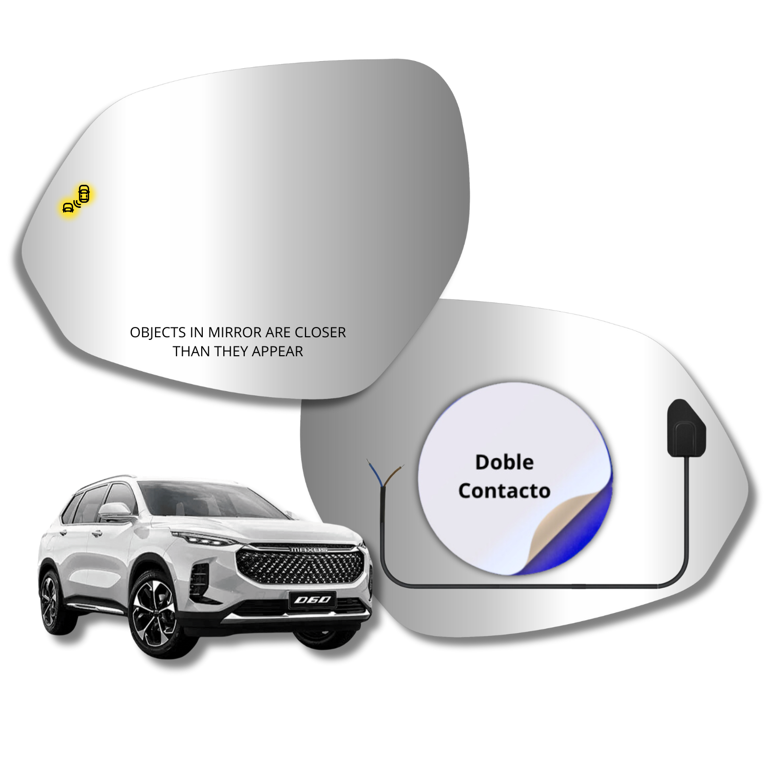 Espejo retrovisor Alternativo Panorámico Maxus D60 2024-2027 - AutoVidriosRobin