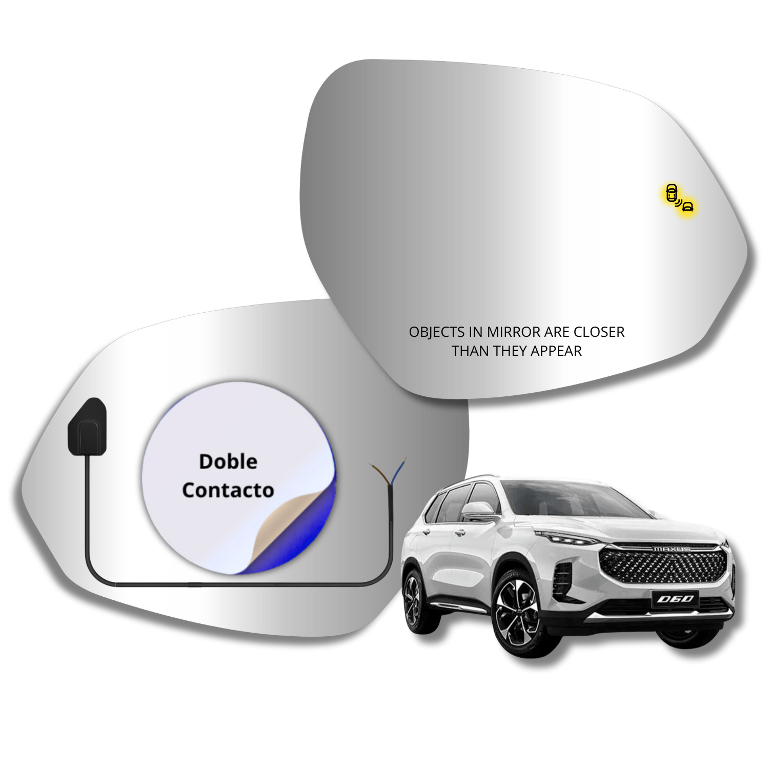 Espejo retrovisor Alternativo Panorámico Maxus D60 2024-2027 - AutoVidriosRobin