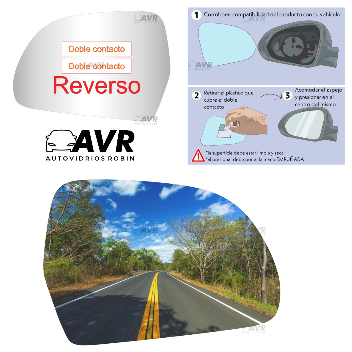Espejo retrovisor Alternativo Panorámico Audi A5 2007-2011 - AutoVidriosRobin