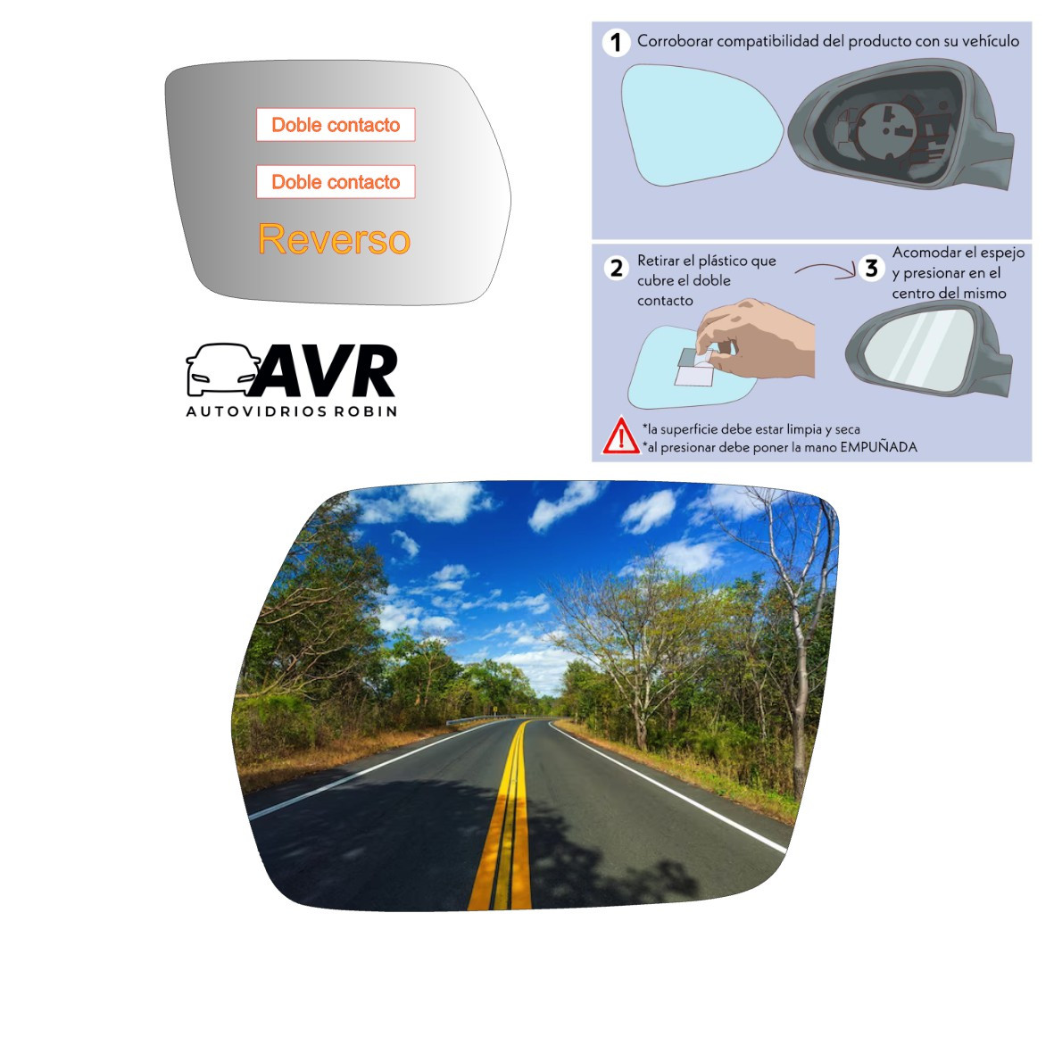 Espejo retrovisor Original Changan CS1 2010-2016 - AutoVidriosRobin