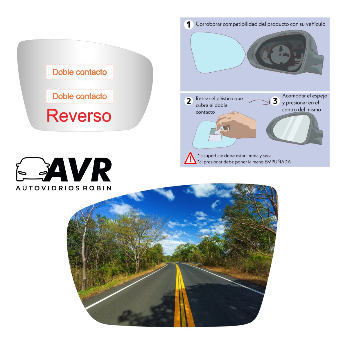 Espejo retrovisor Alternativo Panorámico Changan CS15 2015-2019 - AutoVidriosRobin