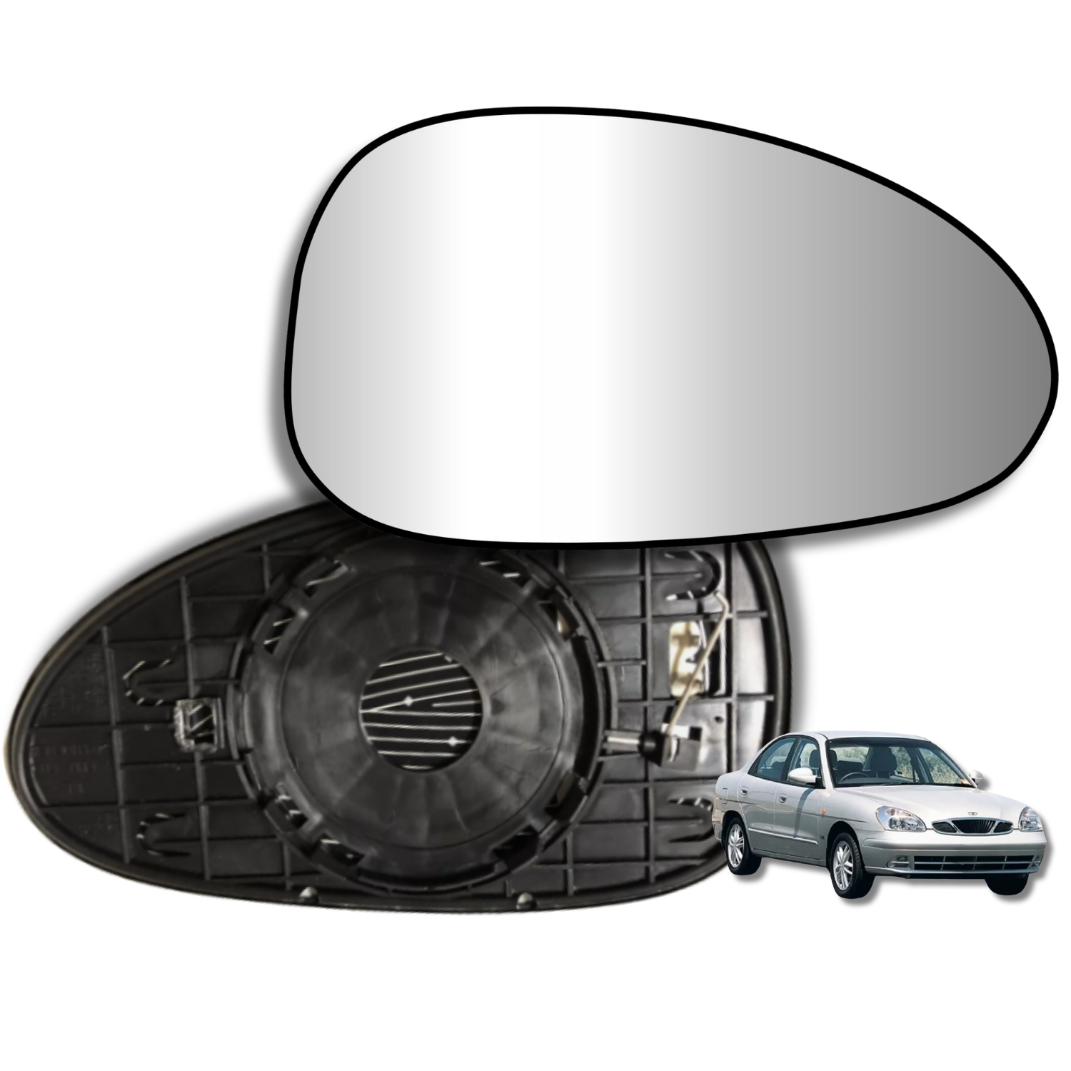 Espejo retrovisor Alternativo Panorámico Daewoo Nubira 1998-2002 - AutoVidriosRobin