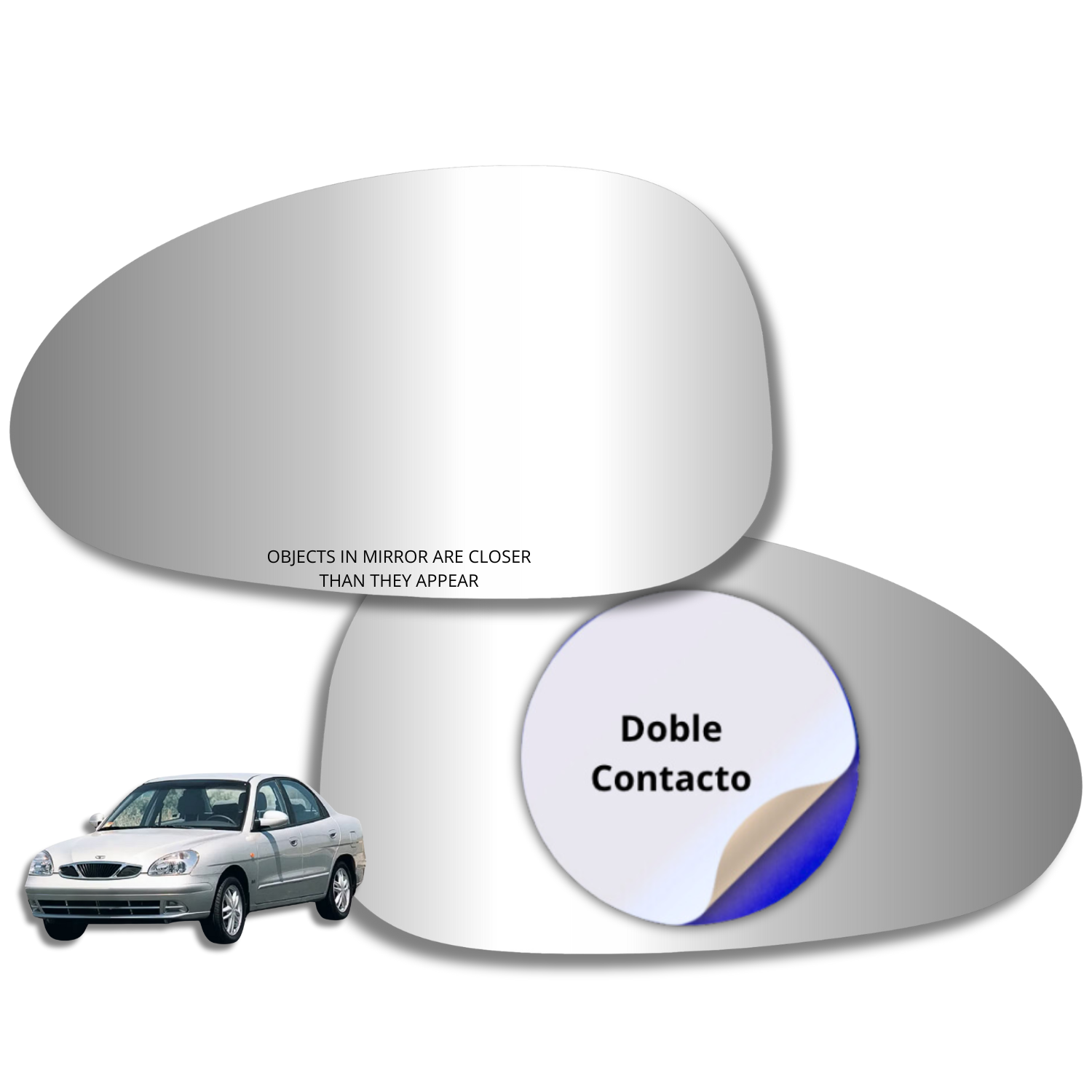Espejo retrovisor Alternativo Panorámico Daewoo Nubira 1998-2002 - AutoVidriosRobin